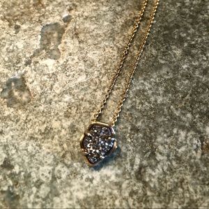 Kendra Scott Silver drusy necklace